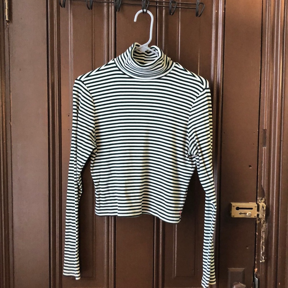 Levi’s Cropped Striped Turtleneck